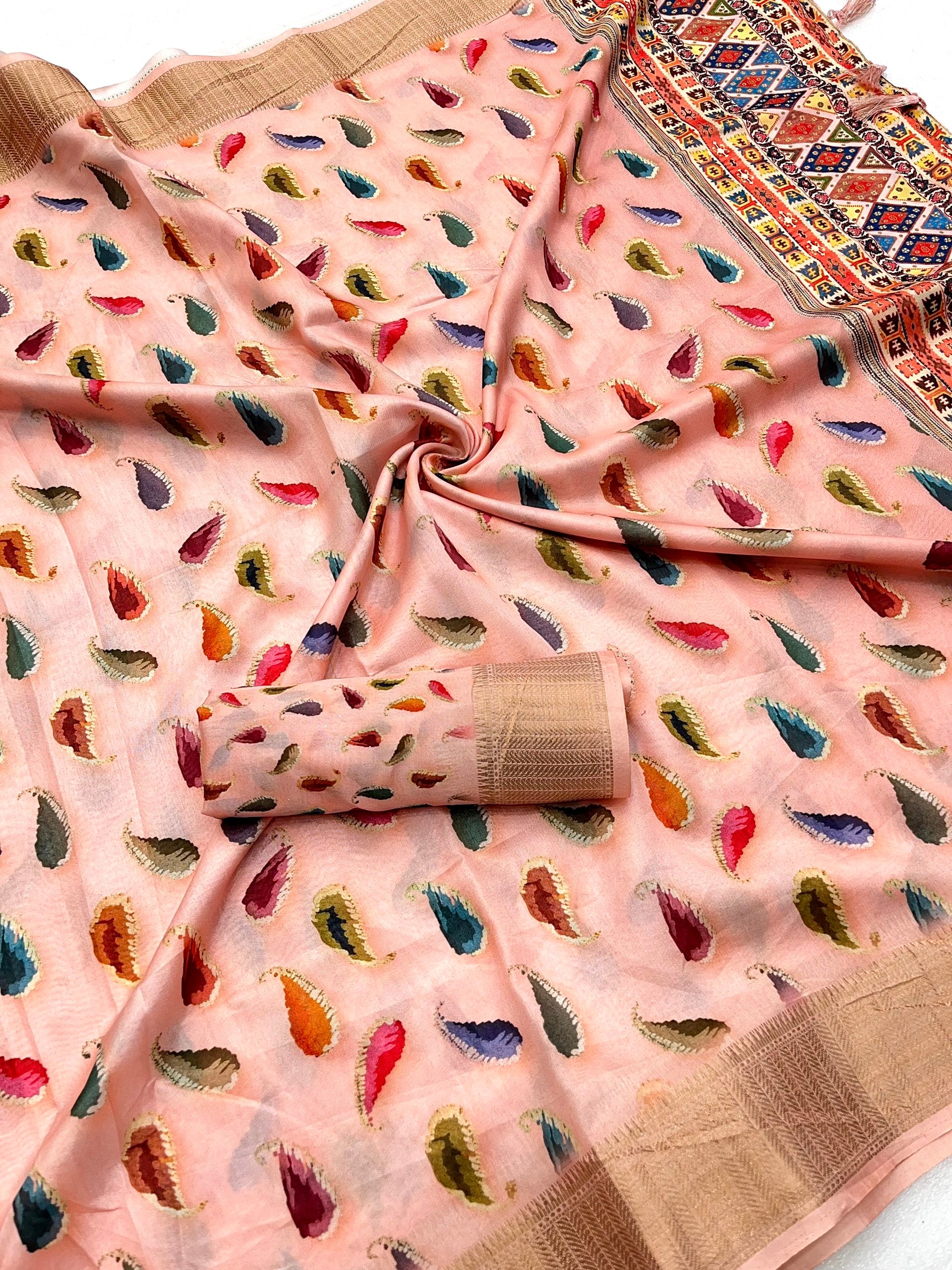 Typhon Tussar Silk Digital Print Saree