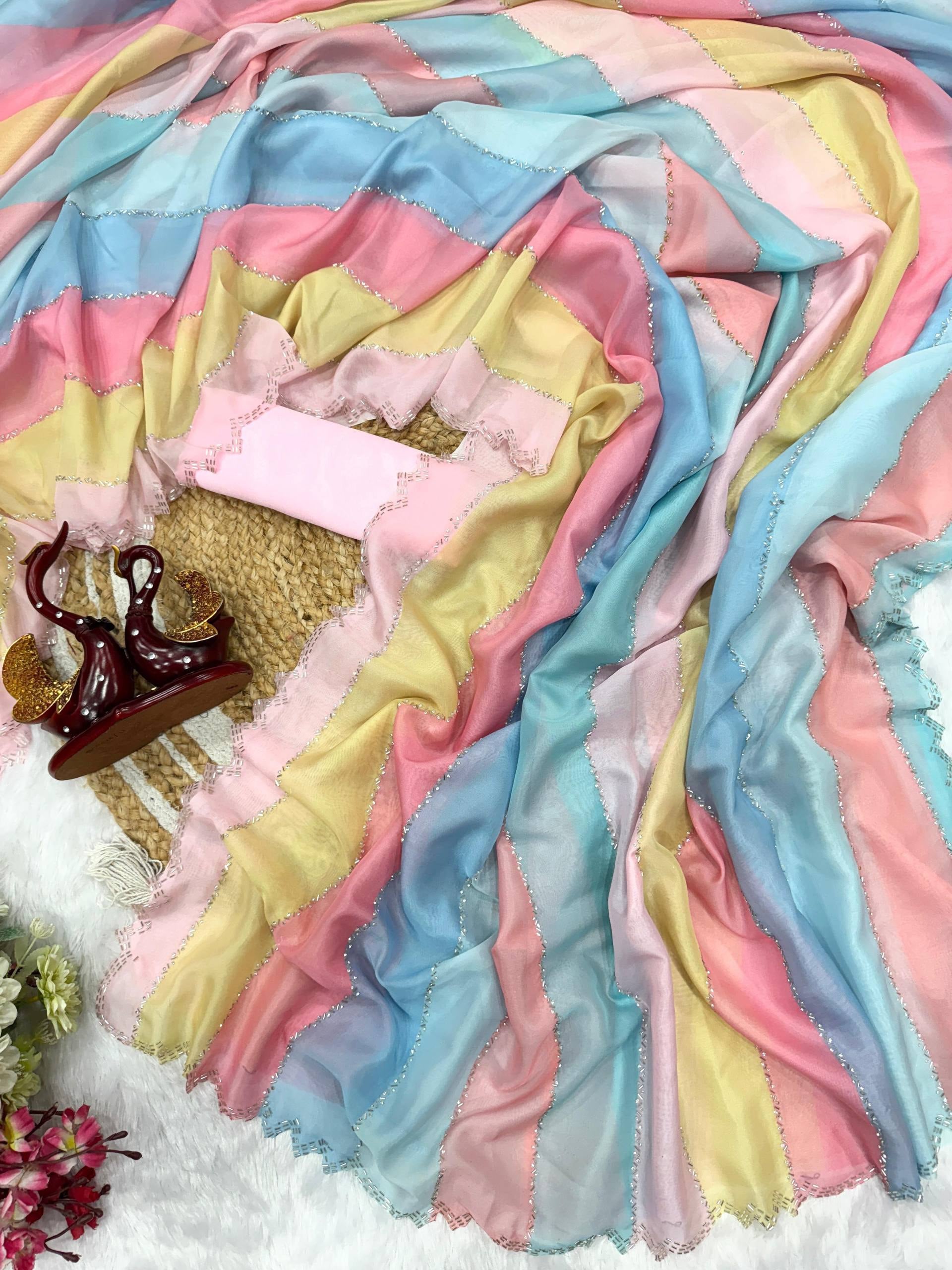 Sheet Soft Tebby Silk Print Saree