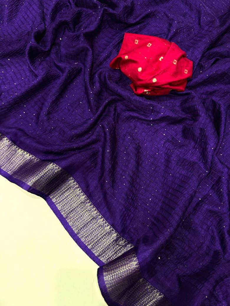 Incredible Dola Sequence Jaquard Weaving Saree
