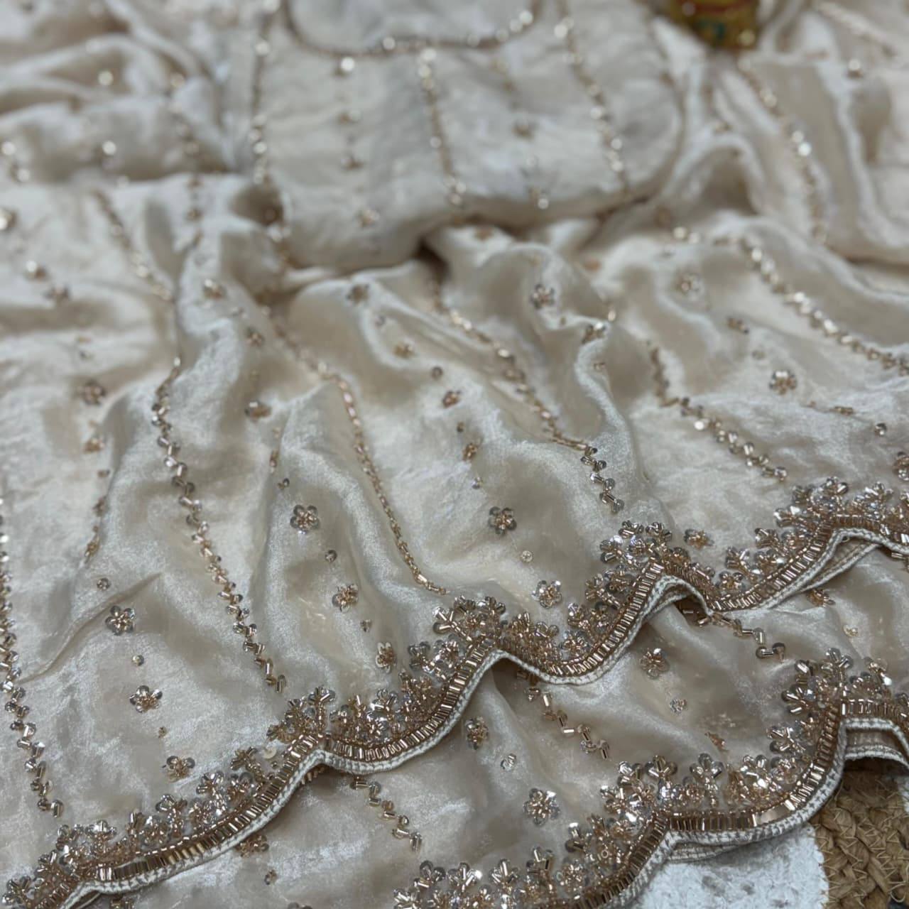 Tilt Pure Space Silk Multiwork Saree