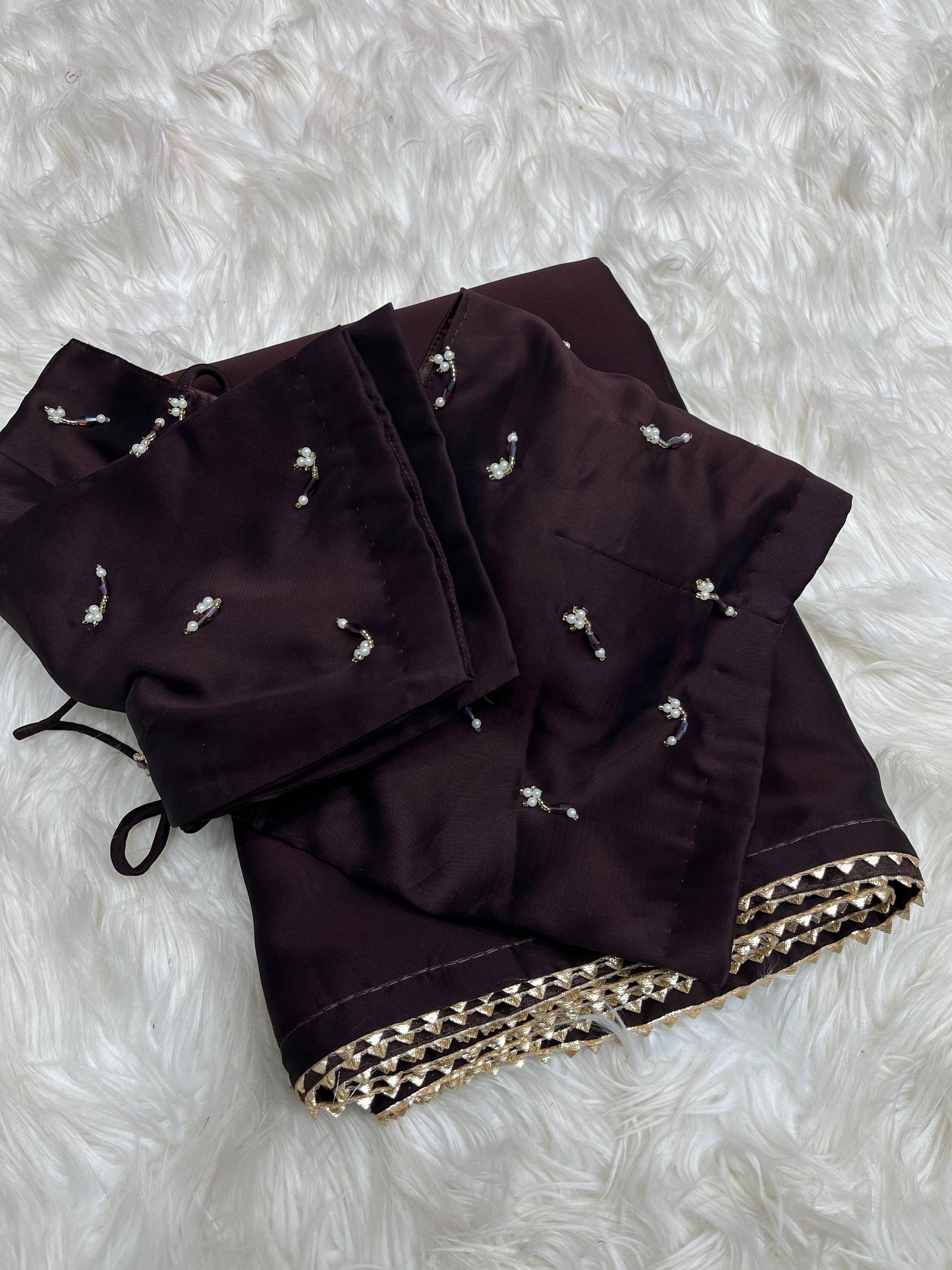 Minto Rangoli Georgette With Gota Patti Lace Saree