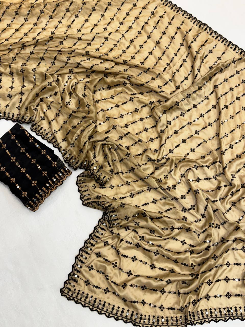 Sejal Rangoli Silk Embroidery Work Saree