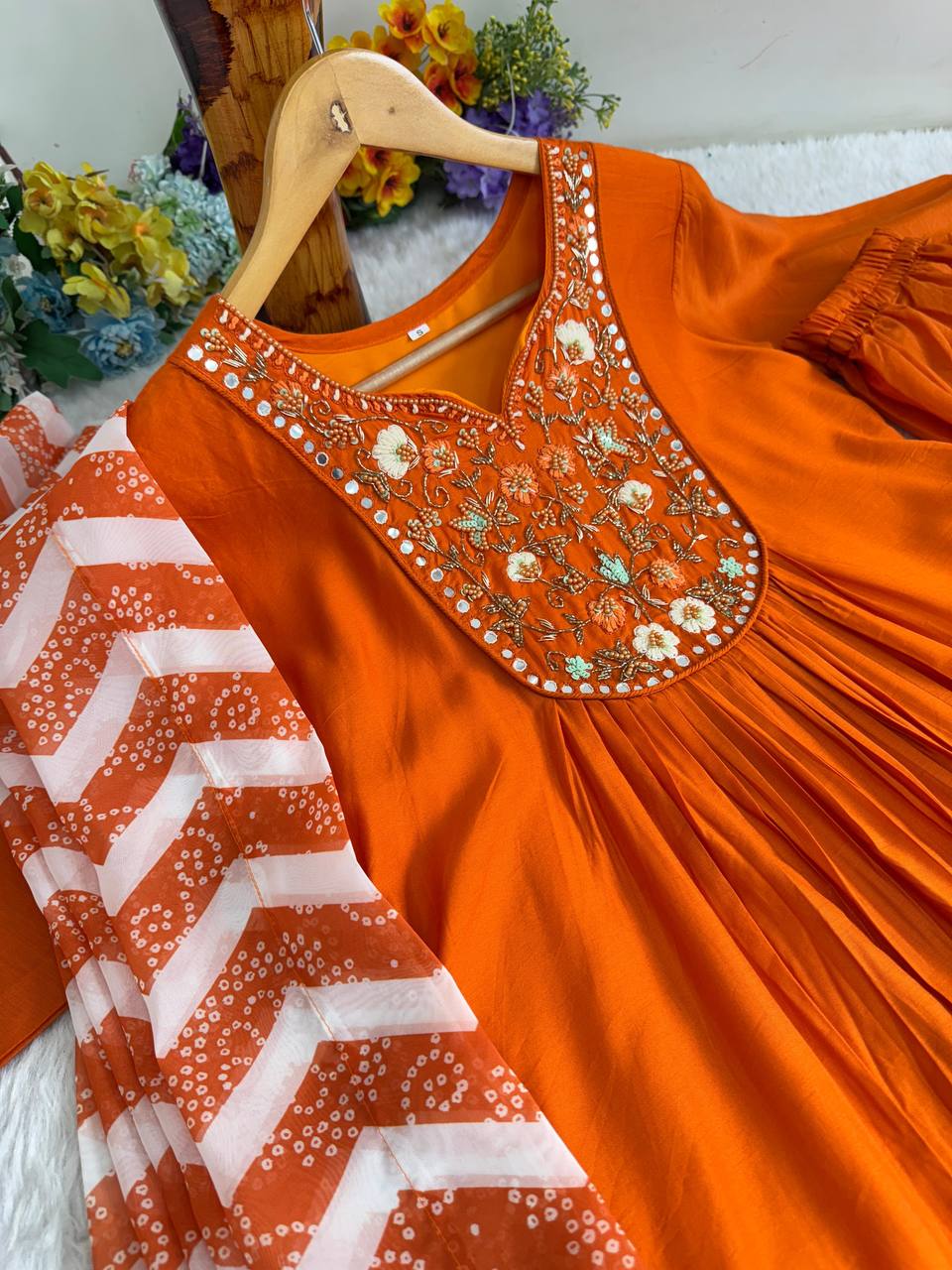 Devine Pure Viscos Chanderi Silk Gown