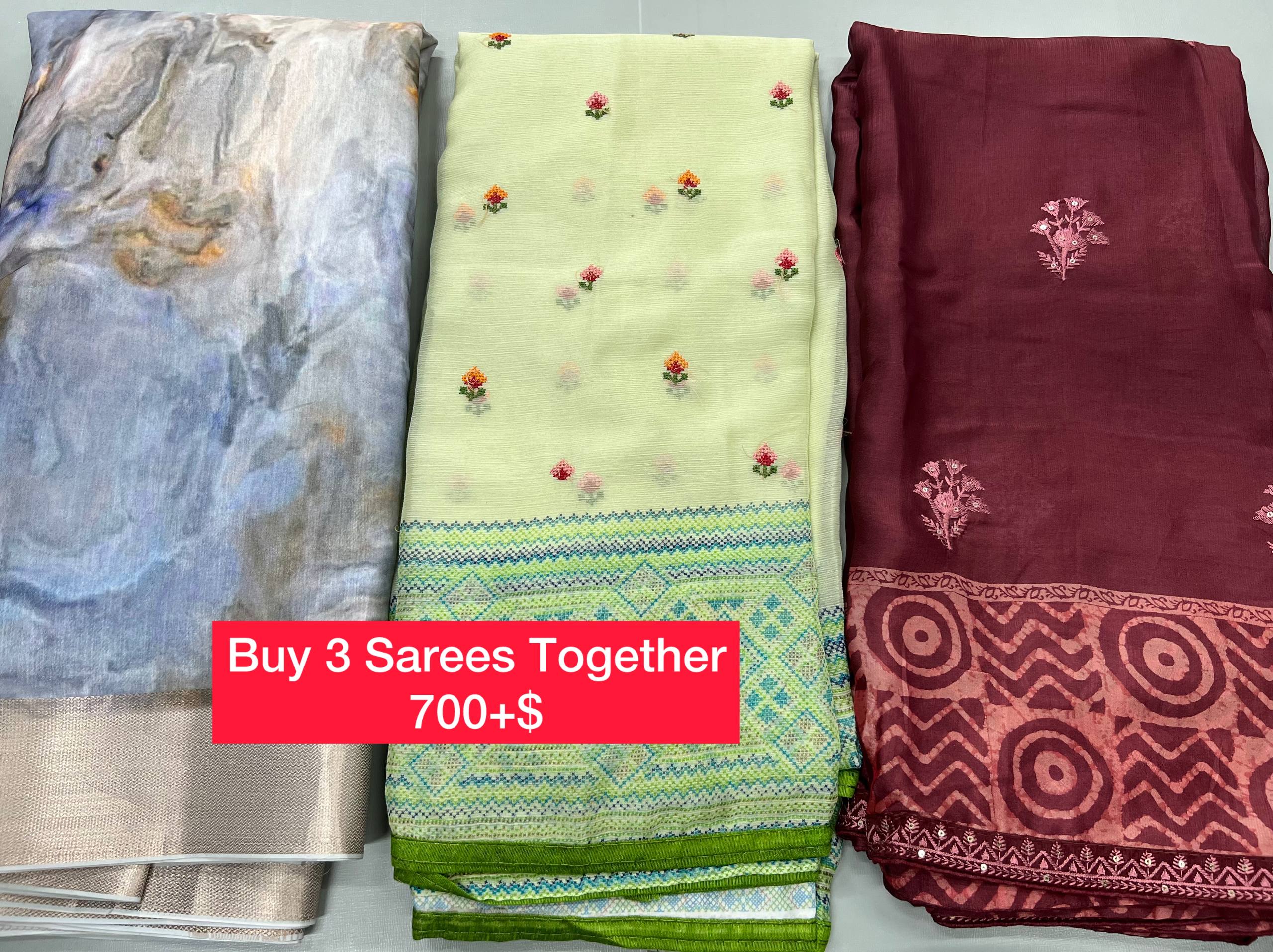 BUY 3 SAREES TOGETHER