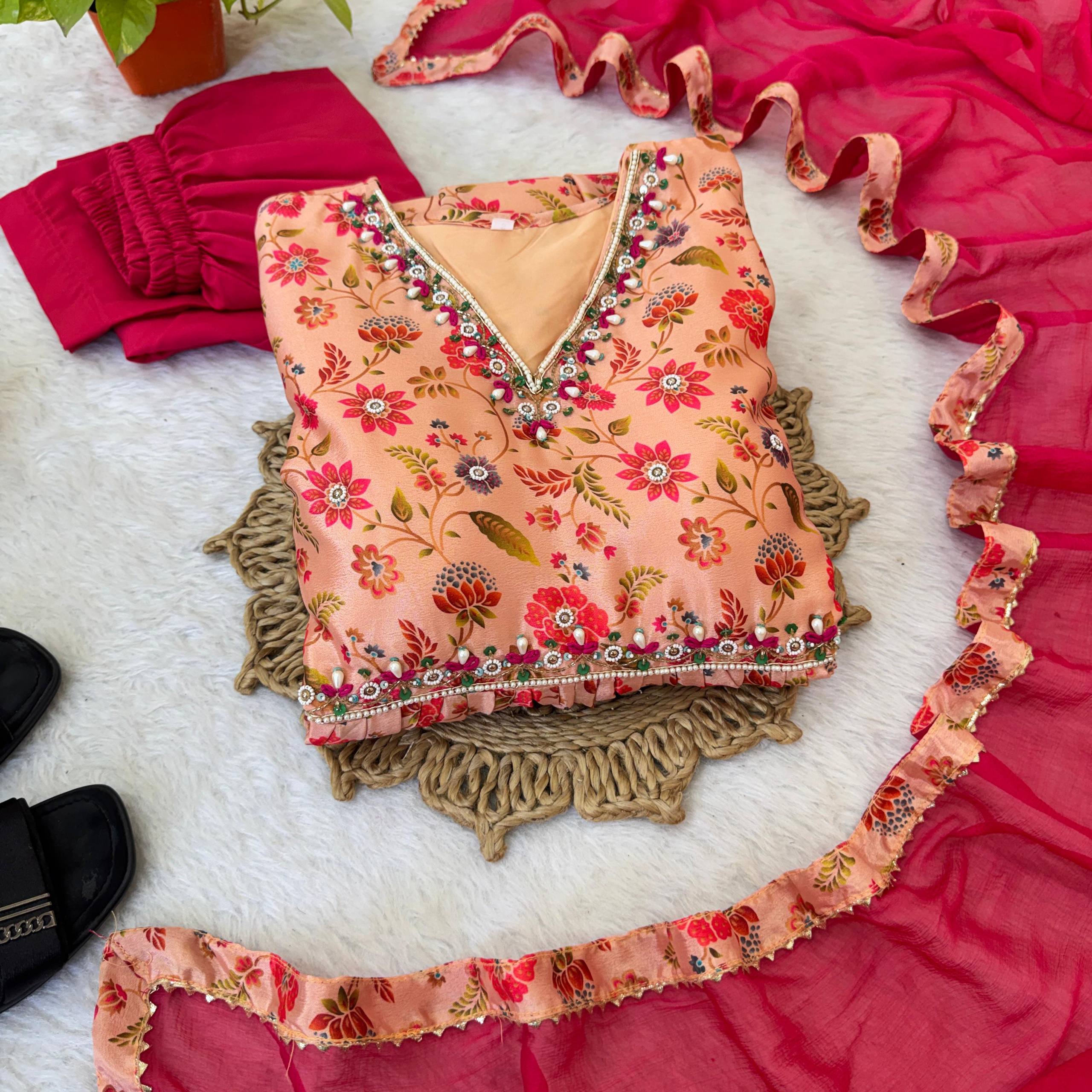 Remittance Chinon Soft Digital Printed Gown