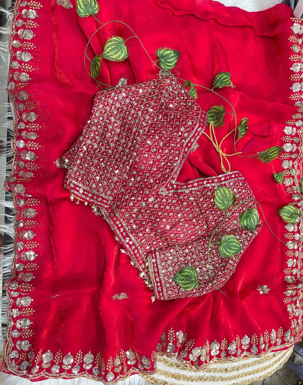 Amira Space Silk 3 mm Sequence Work Saree