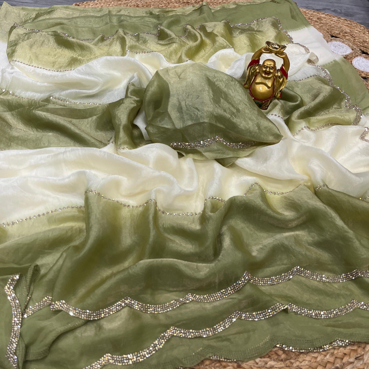 Mila Space silk with jarkhan work Saree