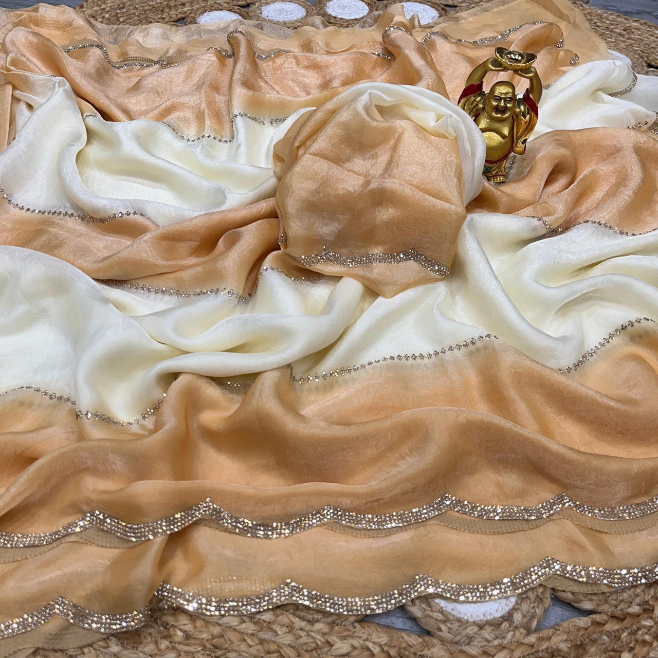 Mila Space silk with jarkhan work Saree