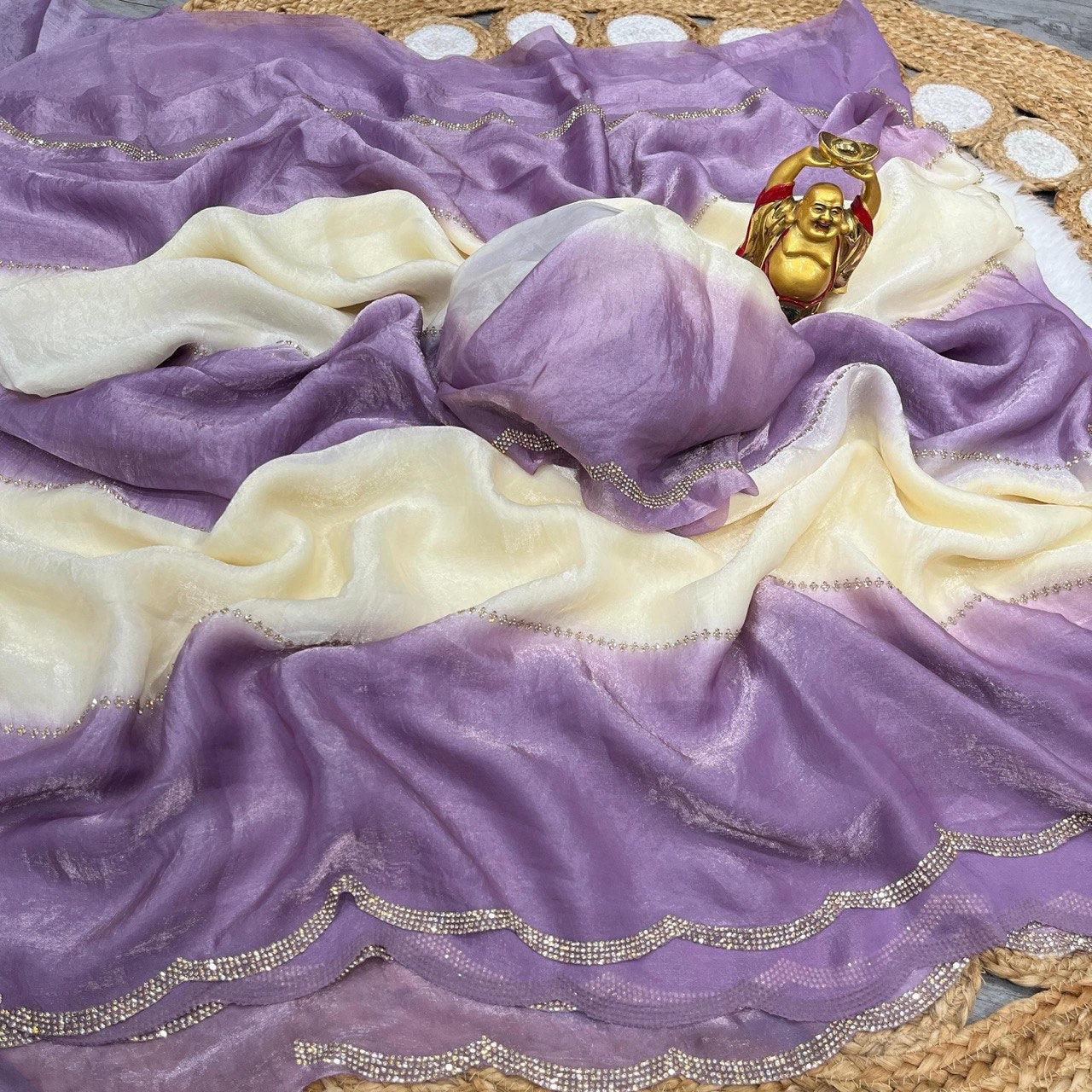 Mila Space silk with jarkhan work Saree