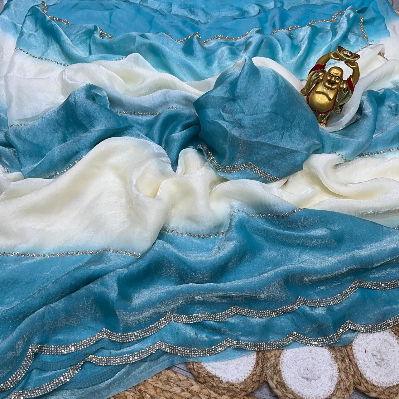 Mila Space silk with jarkhan work Saree