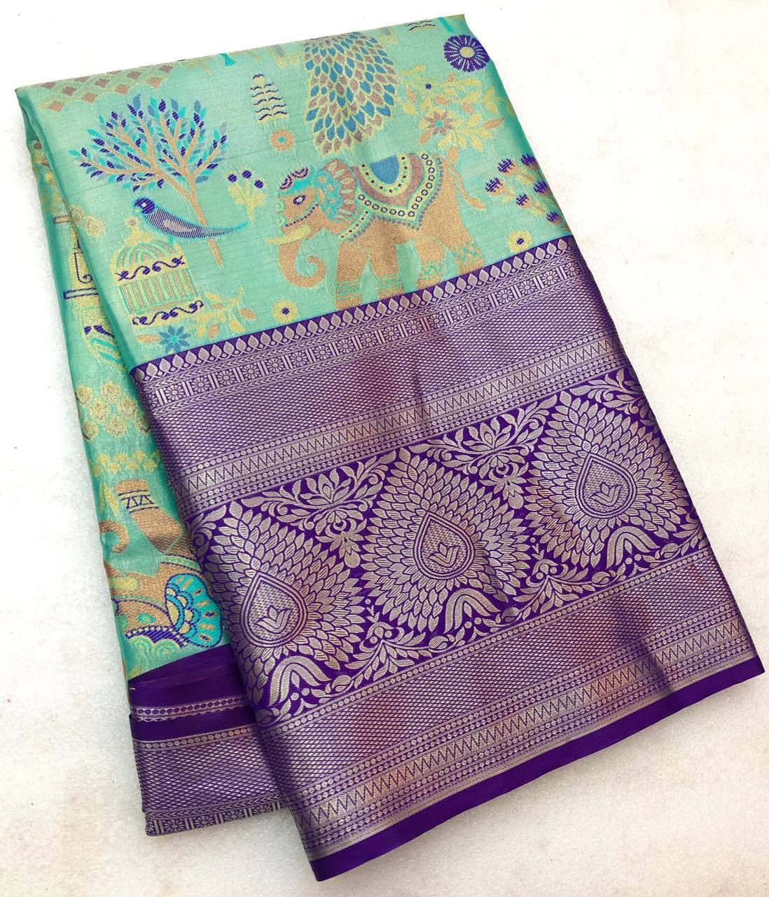 Kiera Dharmavaram Semi Pattu Silk Saree