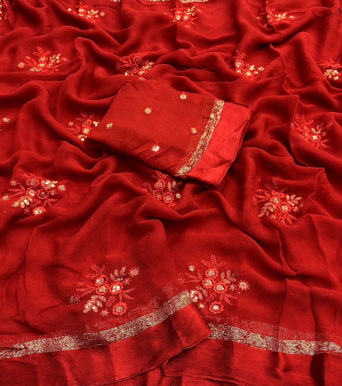 Keena Viscos Hand Dyed Satin Border Saree