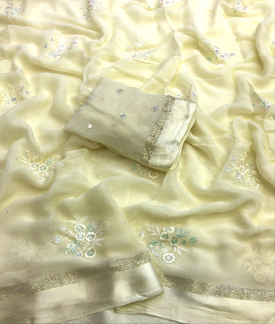 Keena Viscos Hand Dyed Satin Border Saree