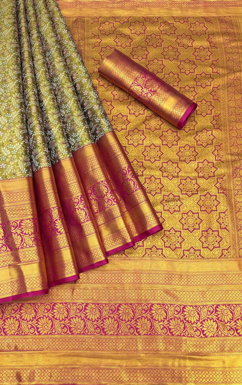 Nabella Kanjiviram pattu silk Saree
