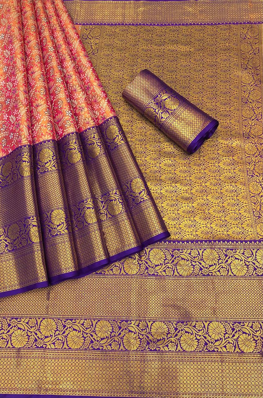 Nabella Kanjiviram pattu silk Saree