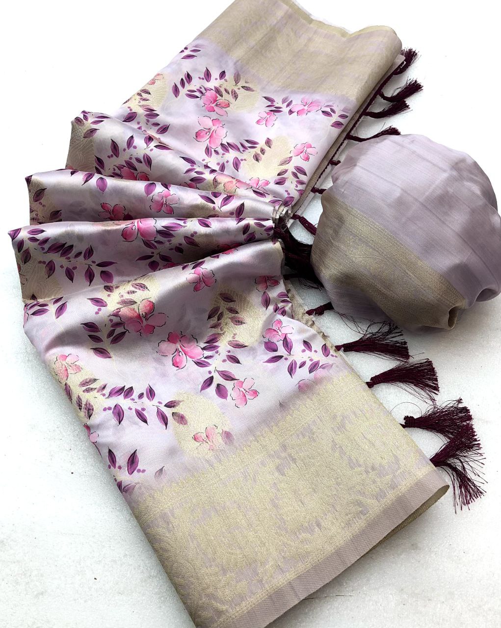 Sumedha Soft silk floral digital print saree