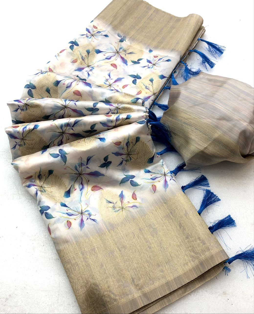 Sumedha Soft silk floral digital print saree