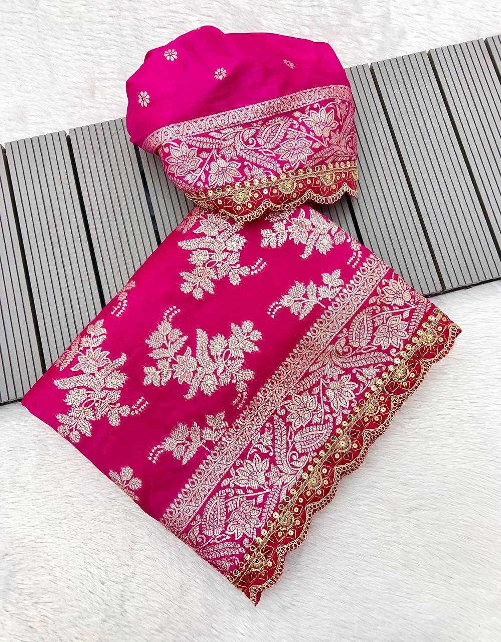 AUDIE KHADI DOLA DYABLE SAREE