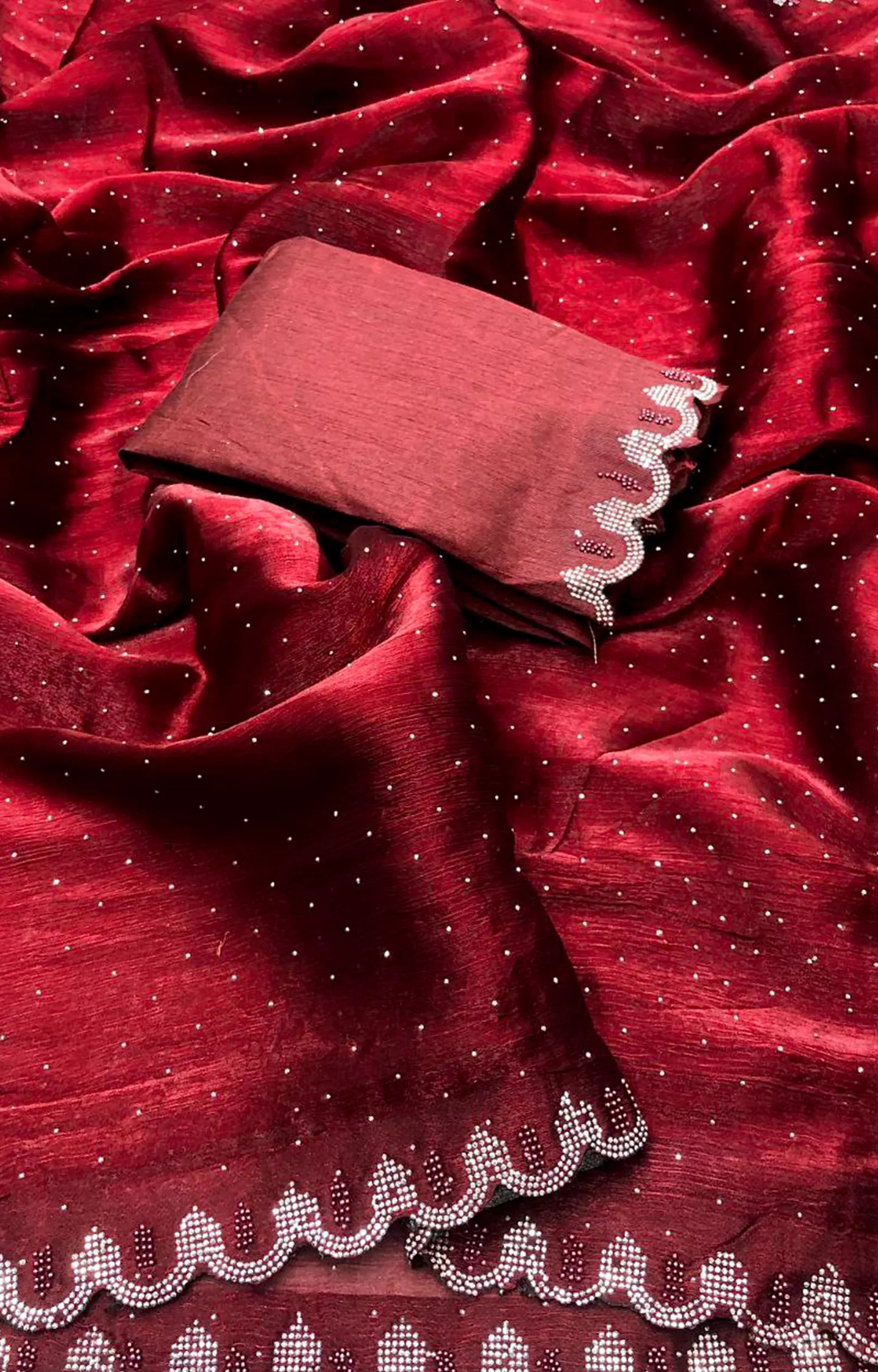 MYSARIAA CHIFFON WITH SIROSKI WORK SAREE.