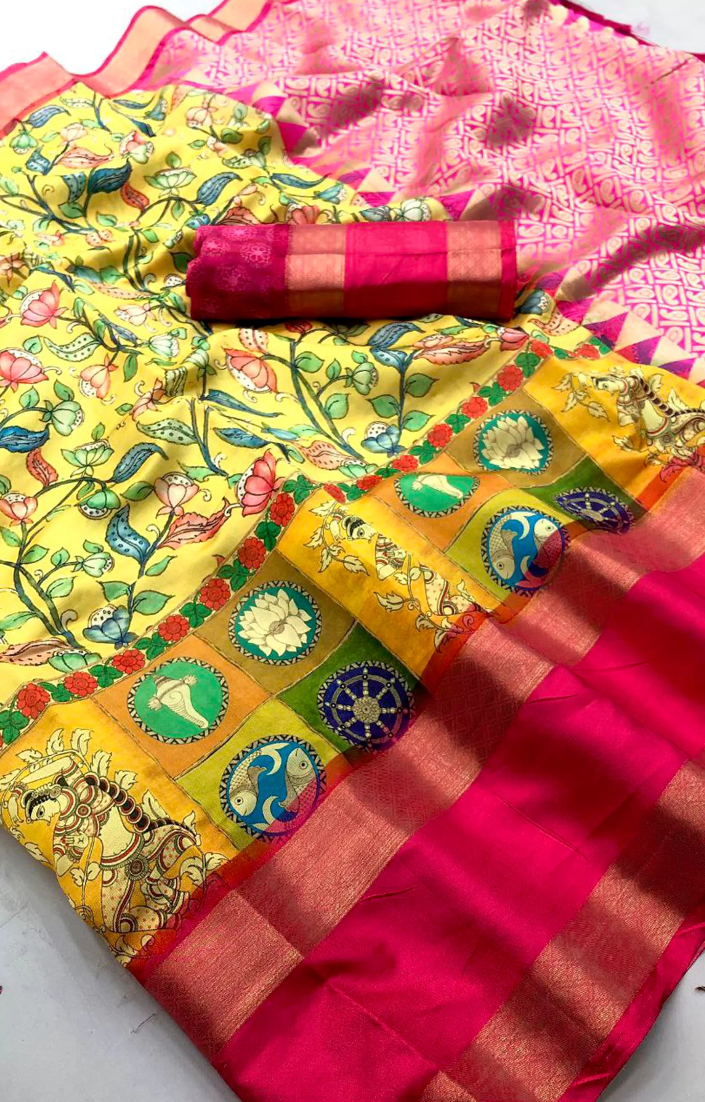 SARAS SOFT SILK GOLD ZARI WEAVING SAREE.