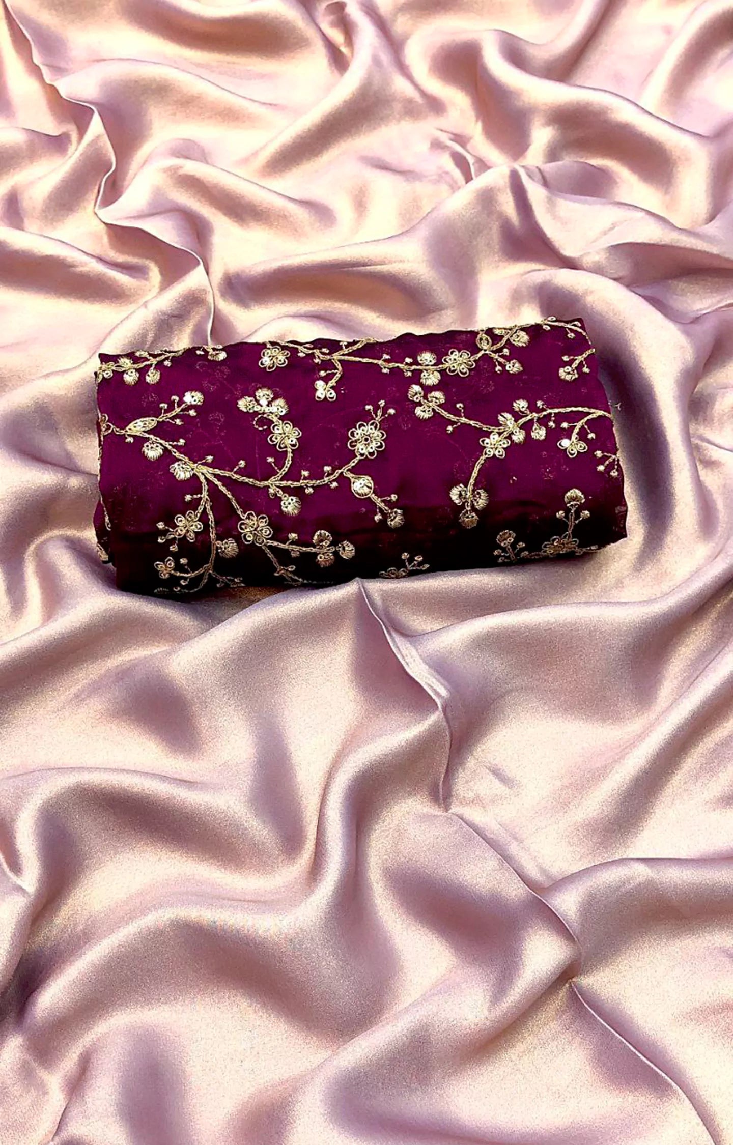 SADIA SATIN GEORGETTE COATING SAREE