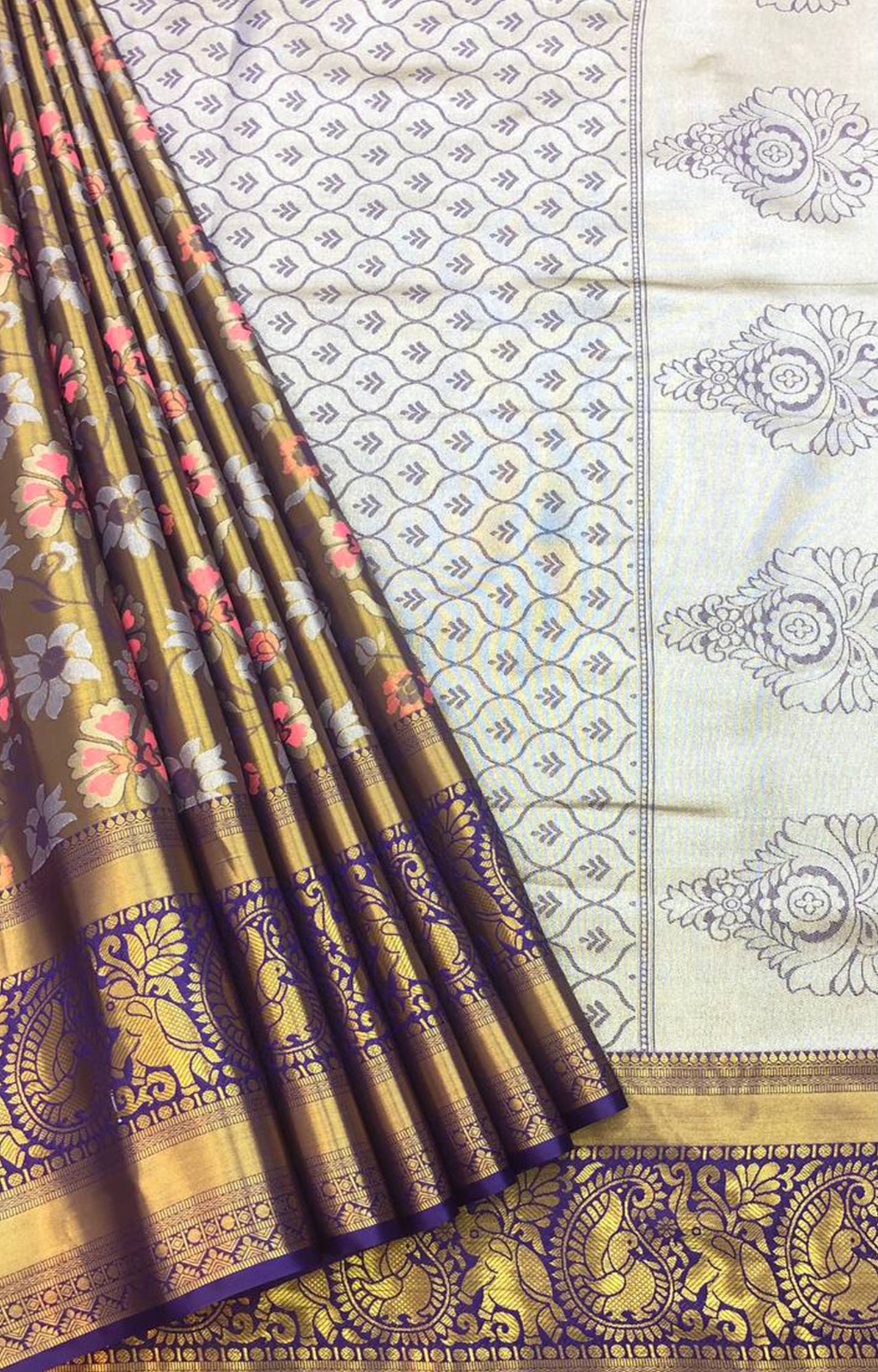 ROYCE 2 KANJIVIRAM PATTU SILK PURE ZARI WEAVING