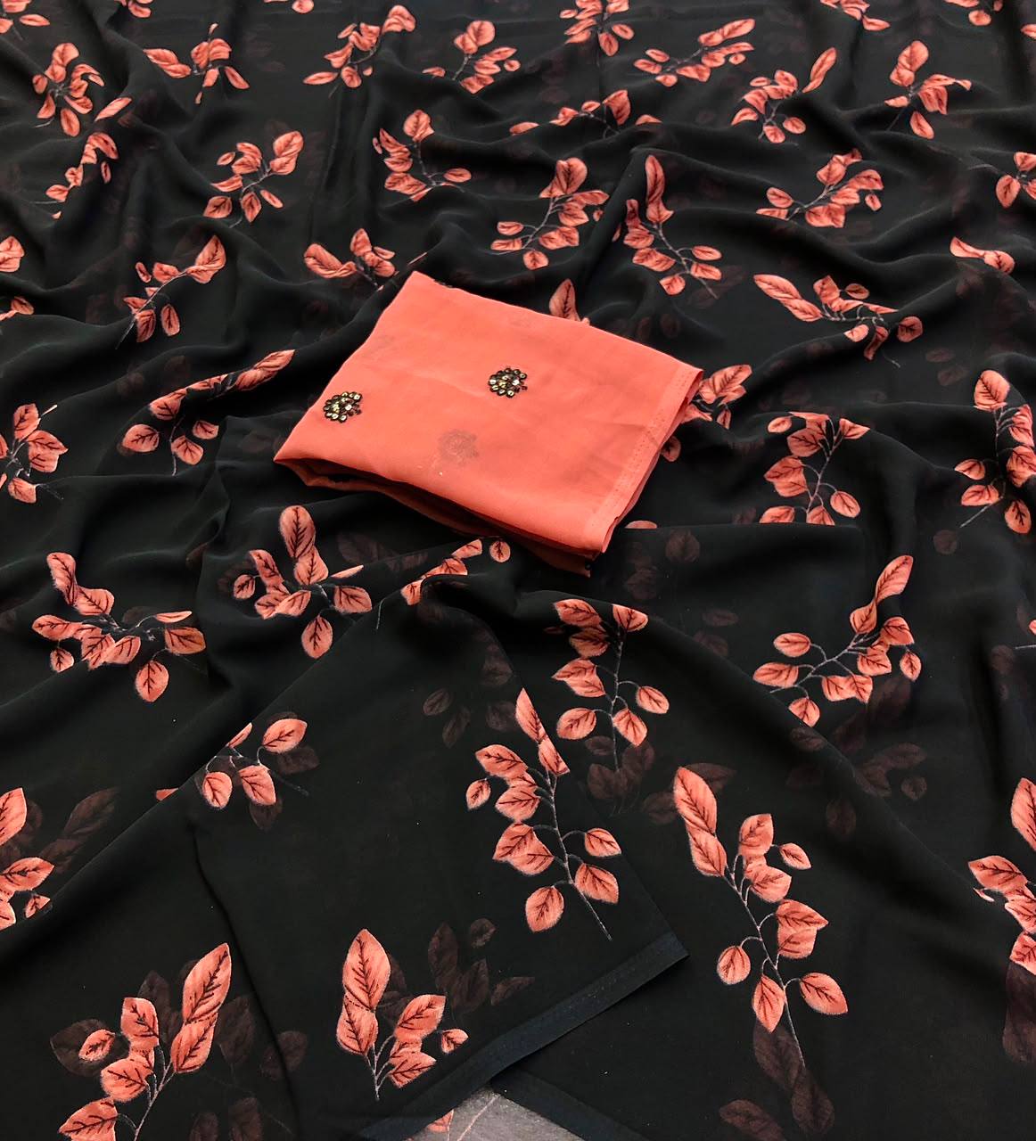 Rinera 3 Weightless Chiffon Floral Digital Print Saree