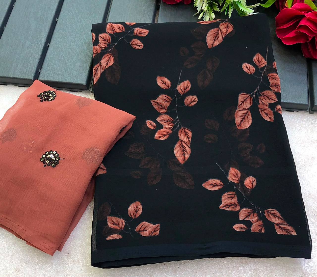 Rinera 3 Weightless Chiffon Floral Digital Print Saree