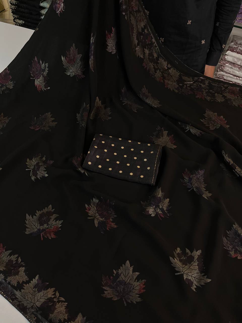 Zulfika Georgette Foil Printed Saree