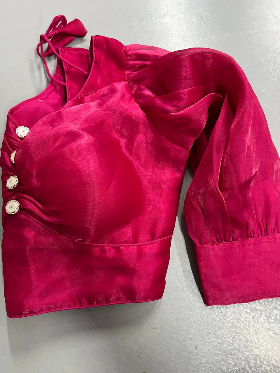 EMBROIDERY & MIRROR WORK BLOUSE FABRIC 0.8 METER