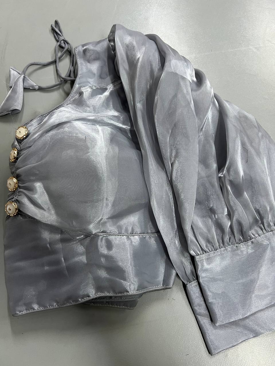 EMBROIDERY & MIRROR WORK BLOUSE FABRIC 0.8 METER
