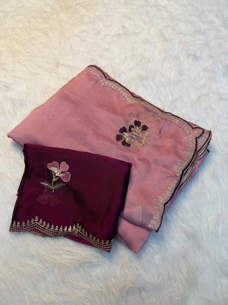 Artista Rangoli Silk Embroidery Work Saree