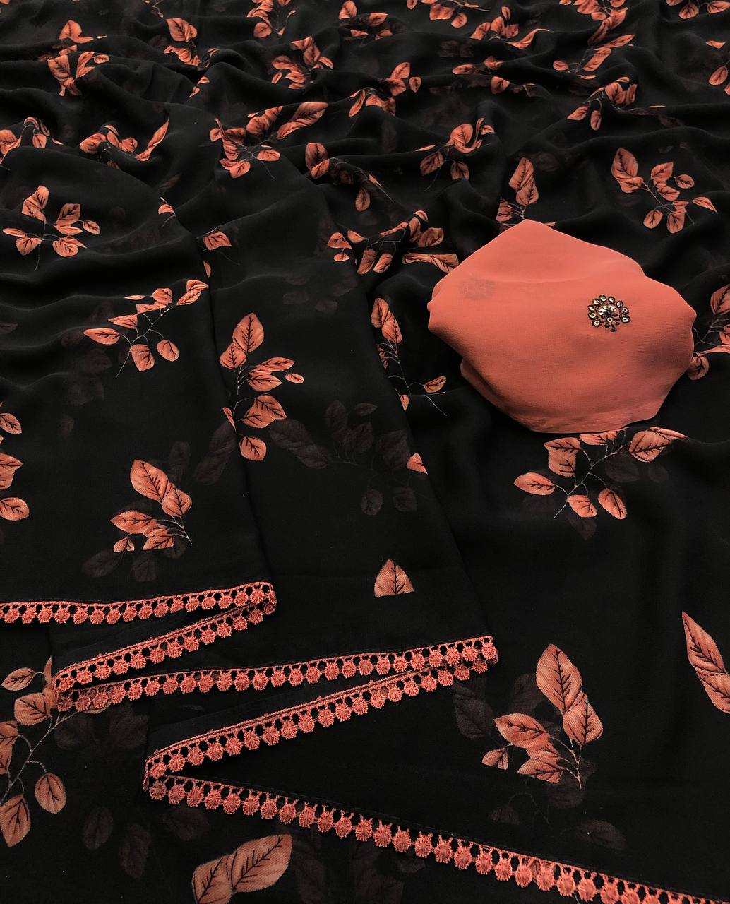 Rincy Weightless Chiffon Floral Printed Saree
