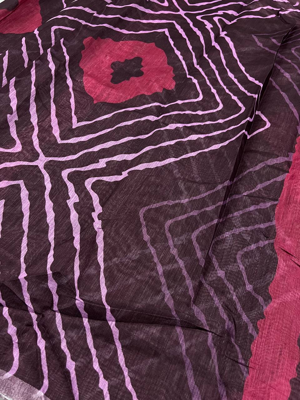 Fancy dual shade weaving with sequence &amp; siroski work sarees with blouse