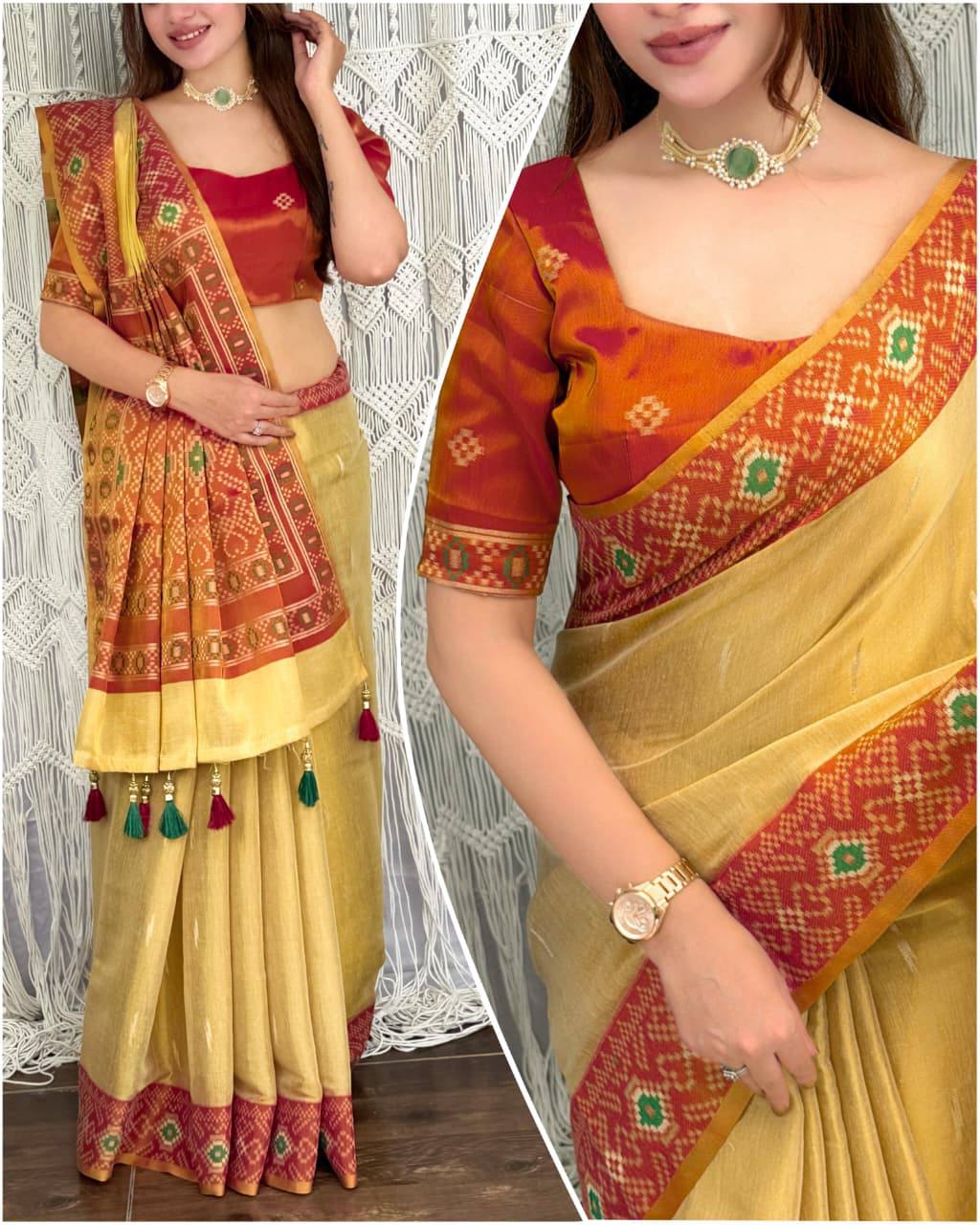 Shreya Cotton Silk Rich Zari Weaving Saree