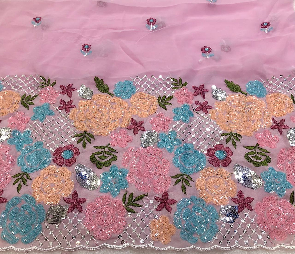 EMBROIDERY WORK BLOUSE FABRIC 1 METER