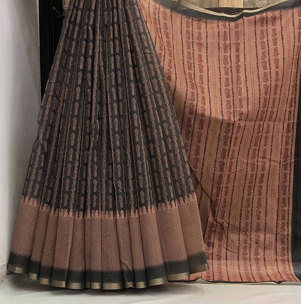 Manual Chenderi Digital Print Saree