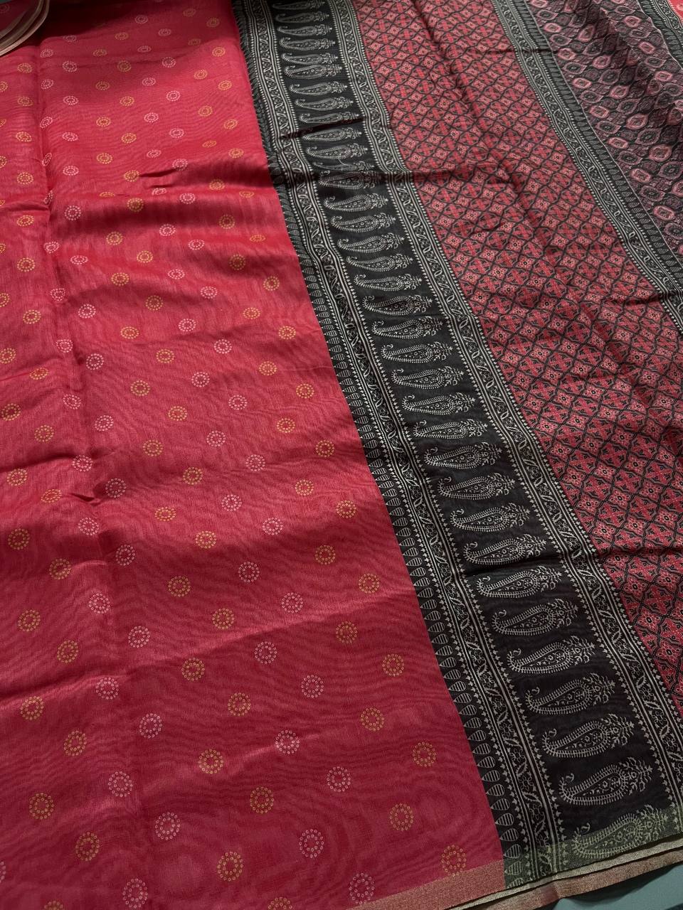 Fancy dual shade weaving with sequence &amp; siroski work sarees with blouse