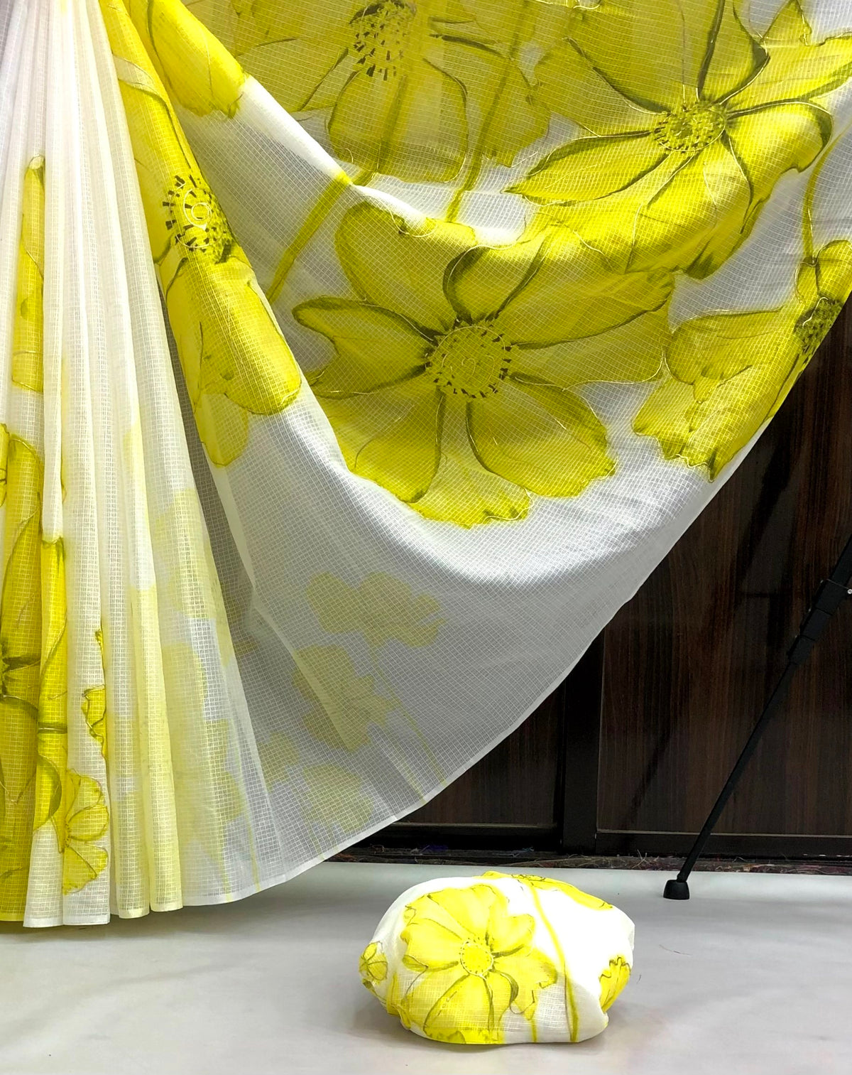 Klisha 3  kota lenin chex Printed Saree