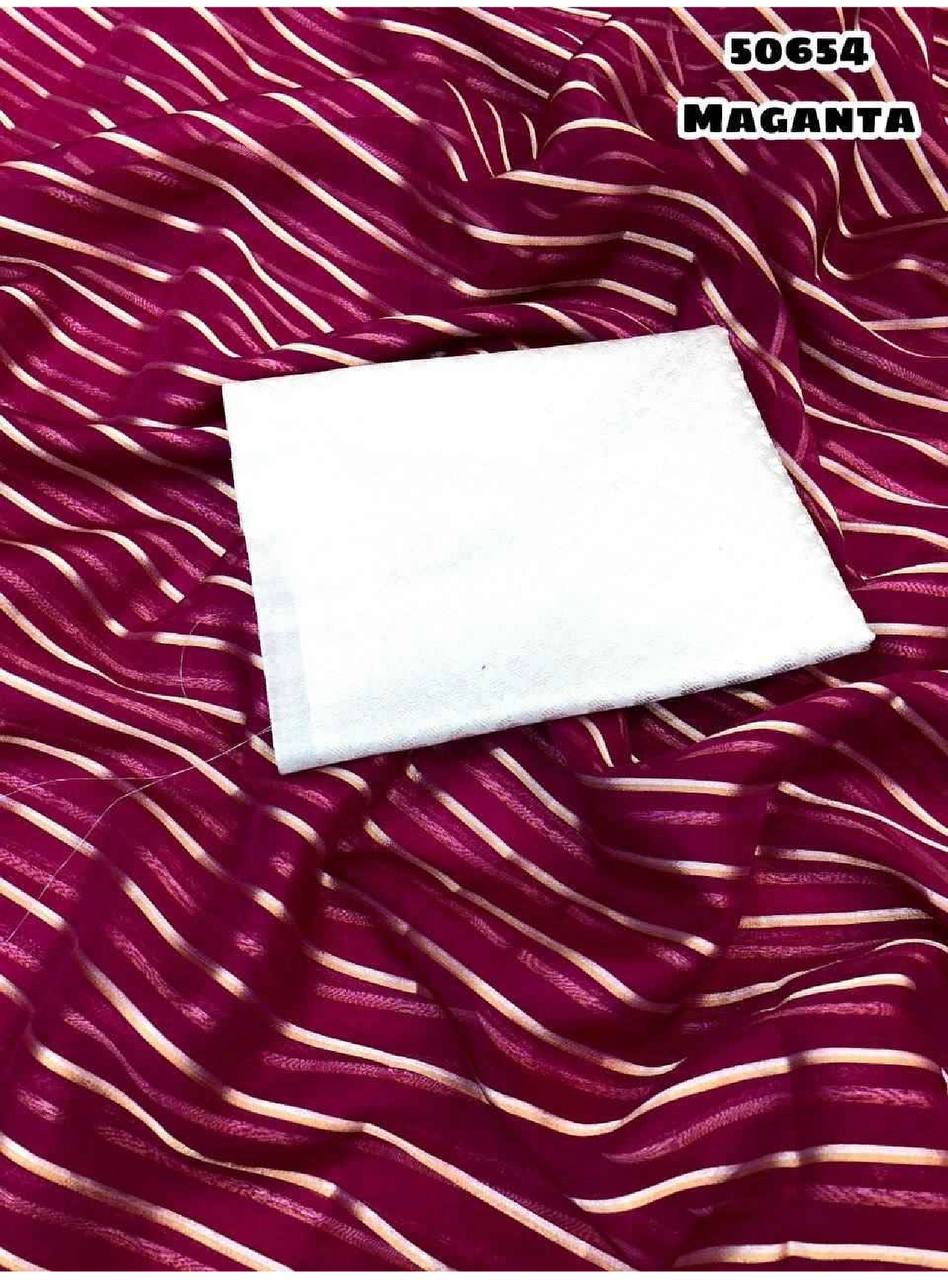 Soft Linen Printed, Furr & Foil Work Sarees with Blouse