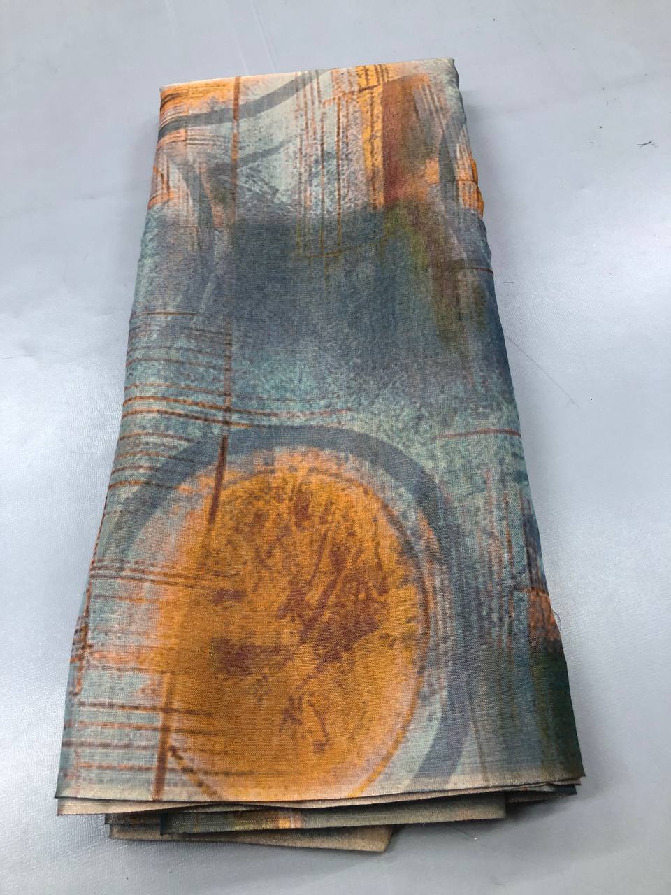 Soft Linen Printed, Furr & Foil Work Sarees with Blouse