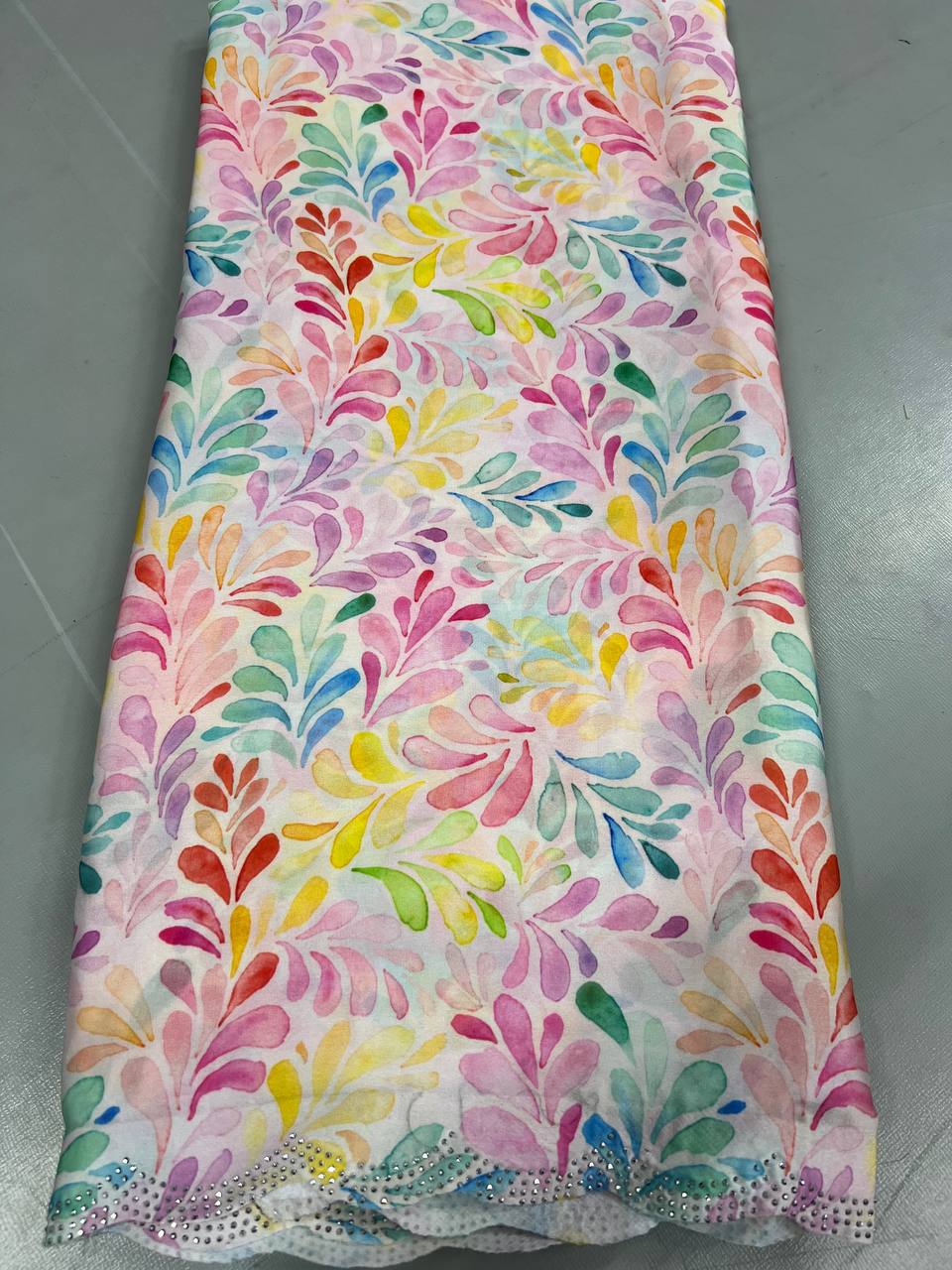Soft Linen Printed, Furr & Foil Work Sarees with Blouse