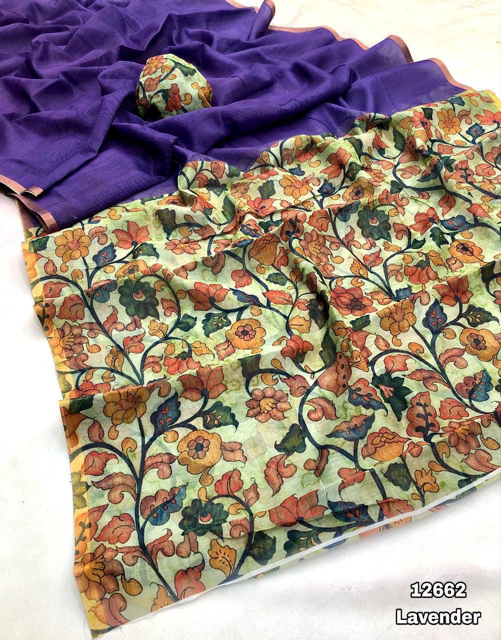 Fancy dual shade weaving with sequence &amp; siroski work sarees with blouse