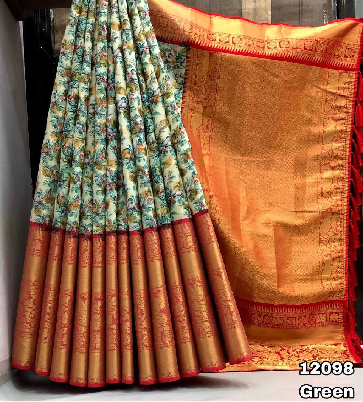 Fancy Designer Organza Sequence & Embroidery Work Saree