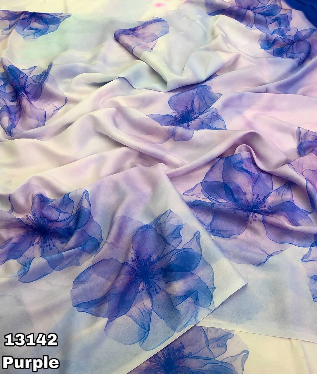 Fancy dual shade weaving with sequence &amp; siroski work sarees with blouse