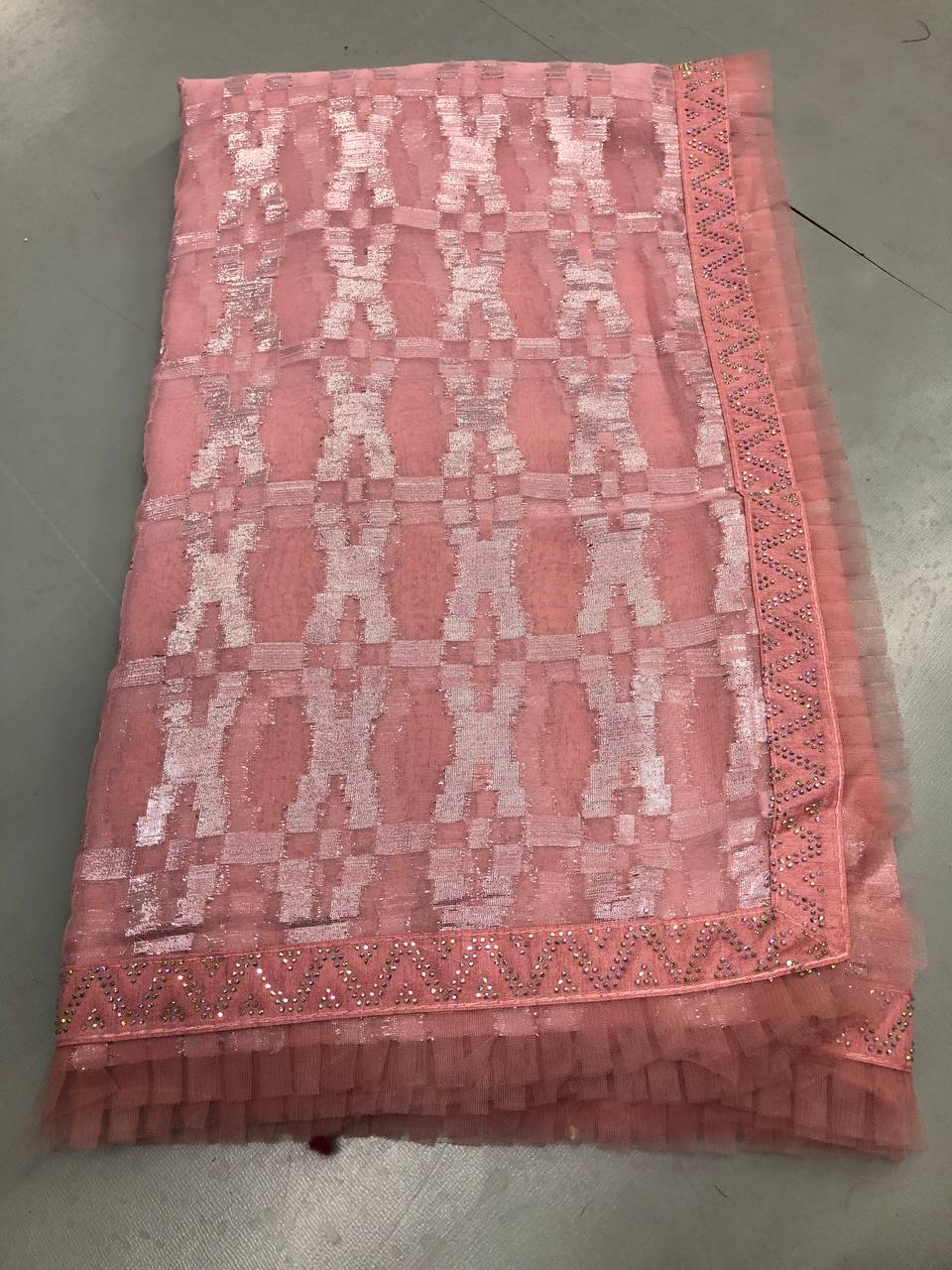 Soft Linen Printed, Furr & Foil Work Sarees with Blouse