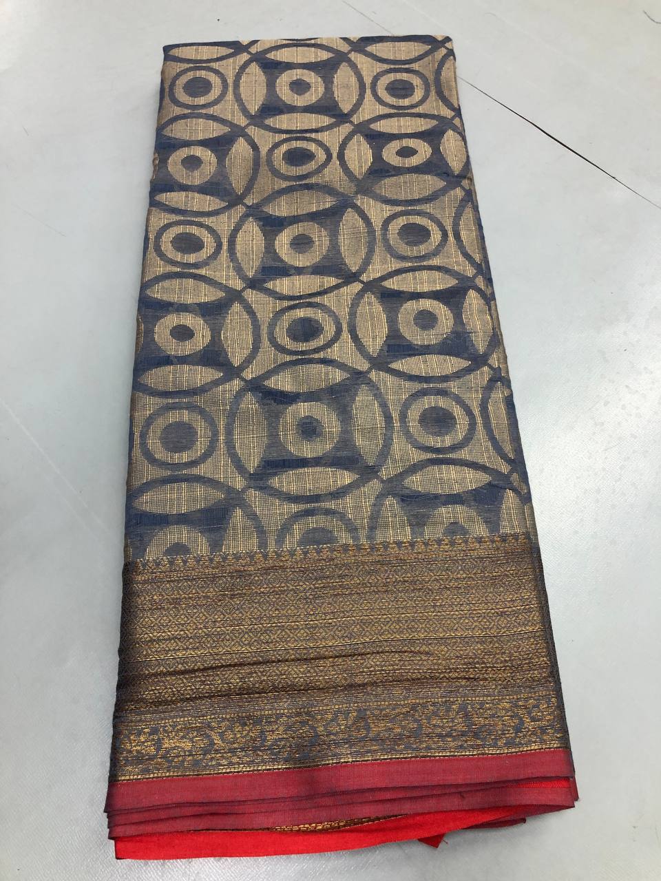 Fancy dual shade weaving with sequence &amp; siroski work sarees with blouse