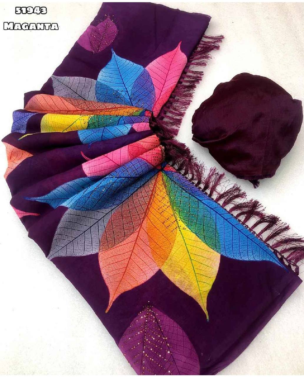 Fancy Designer Organza Sequence & Embroidery Work Saree