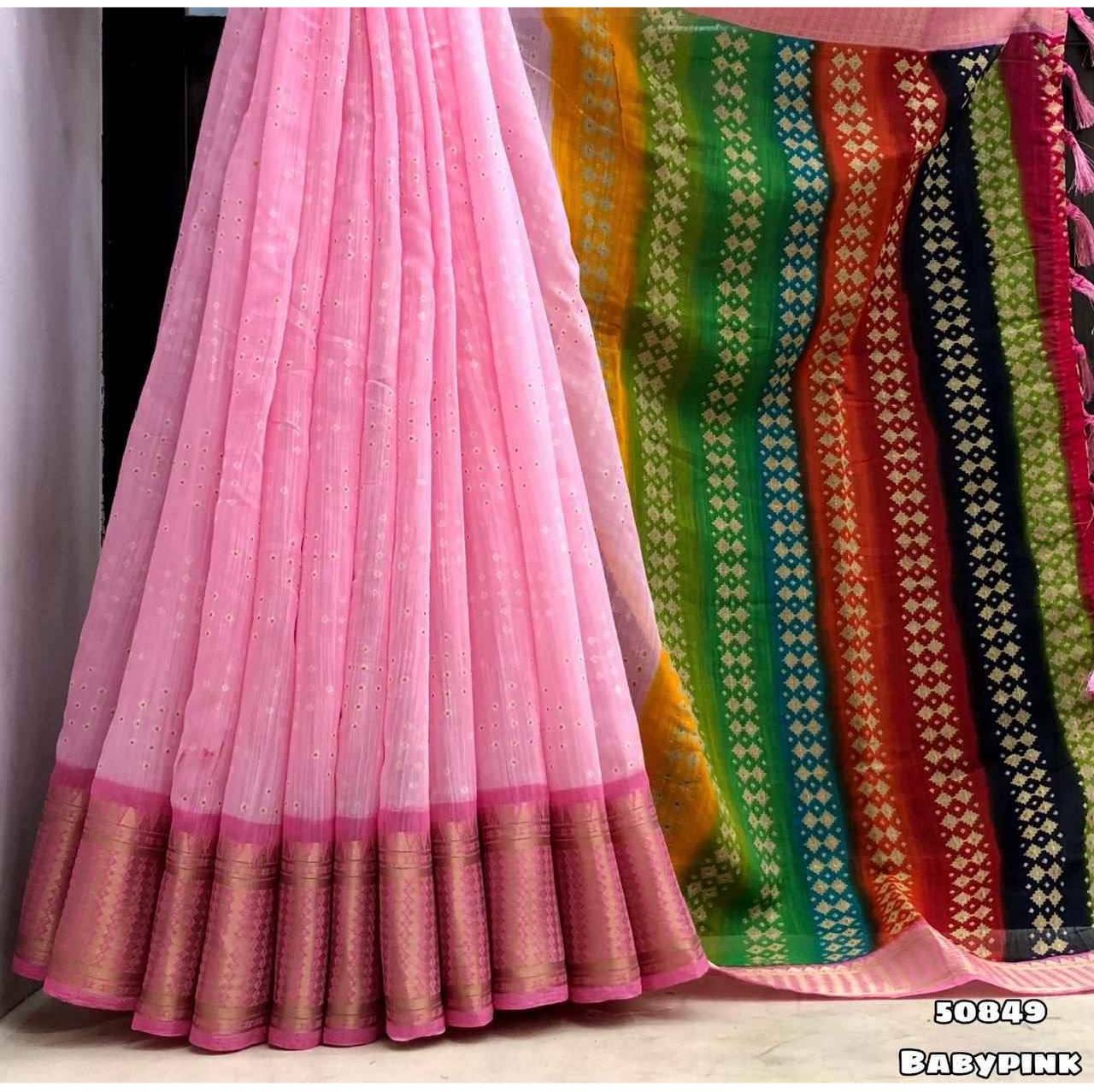 Tussar Silk Floral Digital Print Saree