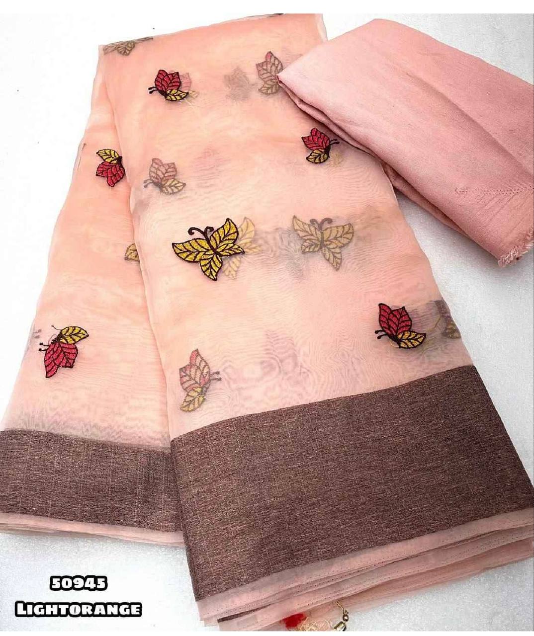 Tussar Silk Floral Digital Print Saree